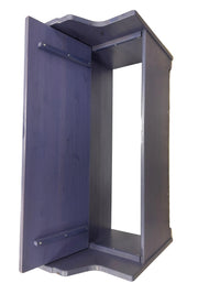 Blue Wooden Entryway Bench w Hidden Storage