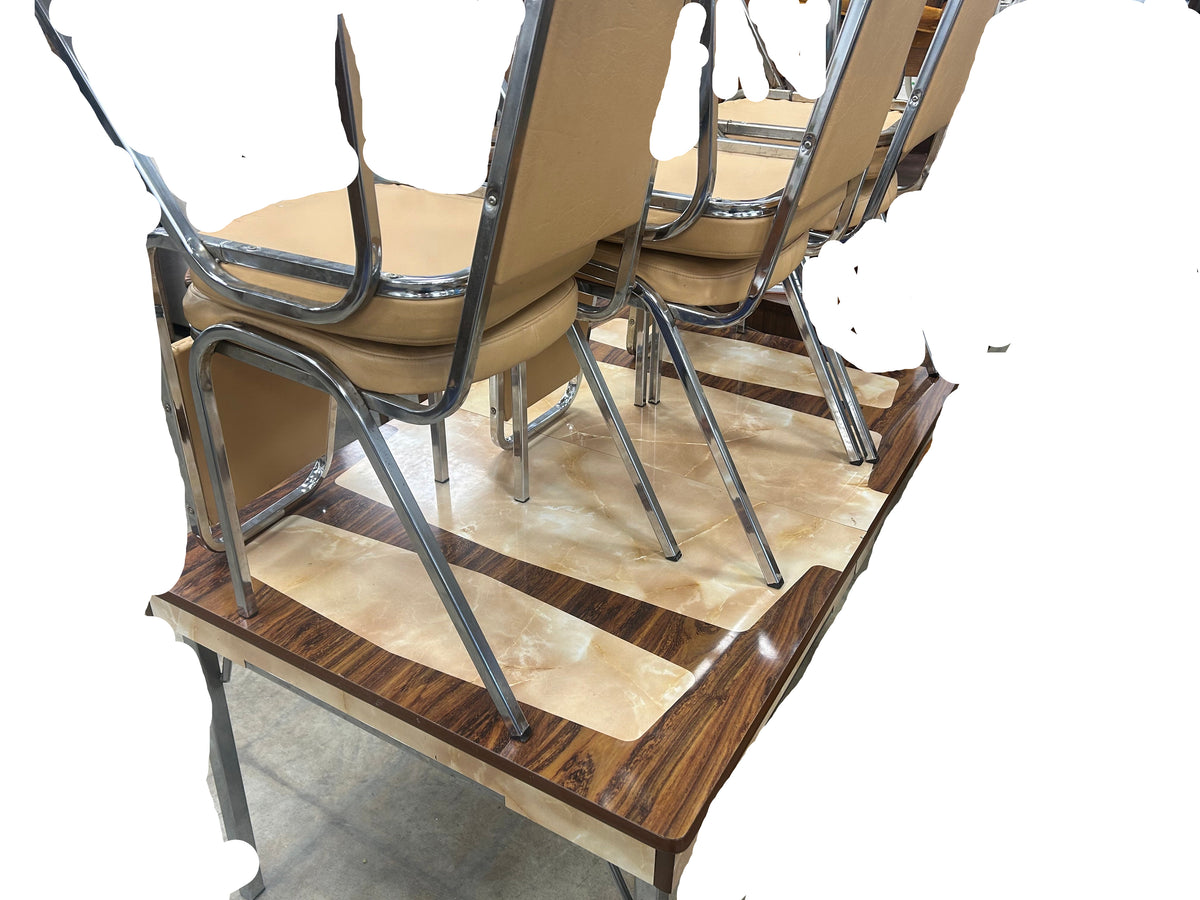 Marble Dining Table w 6 Chairs