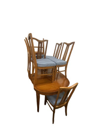 Light Brown Dining Table w 6 Chairs