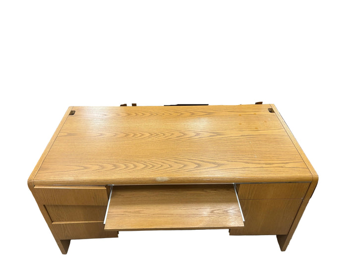 Light Oak Desk w Keyboard Tray