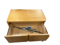 Oak Lateral Filing Cabinet w Lockable Compartment