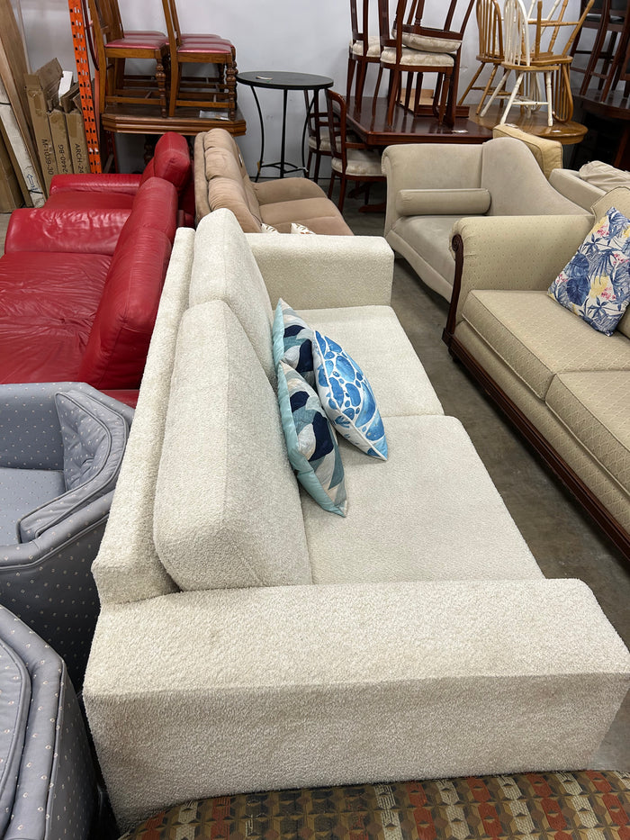 White Chenille Sofa