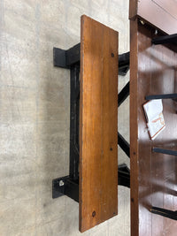 Rustic Two-Tone Dining Table w Bench & 4 Chairs