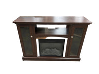 Dark Brown Electric Fireplace & TV Stand