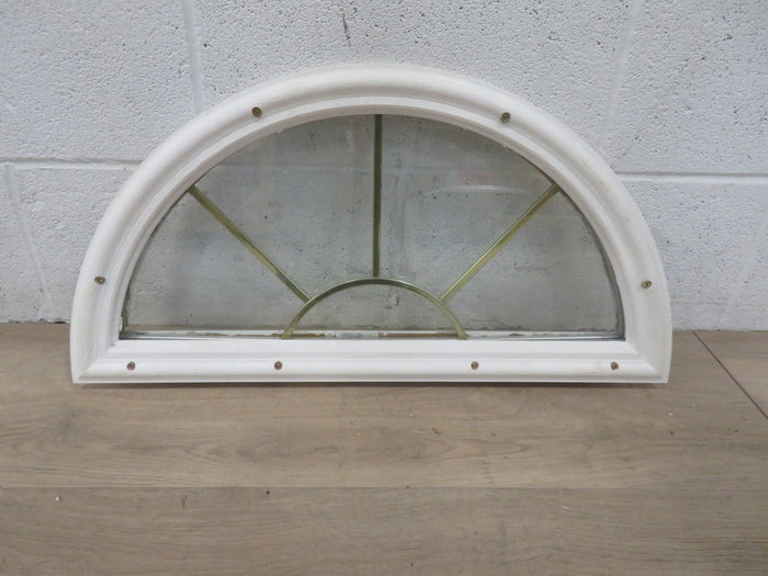 Vinyl Semi-Circular Transom Window Insert - 12" Diameter