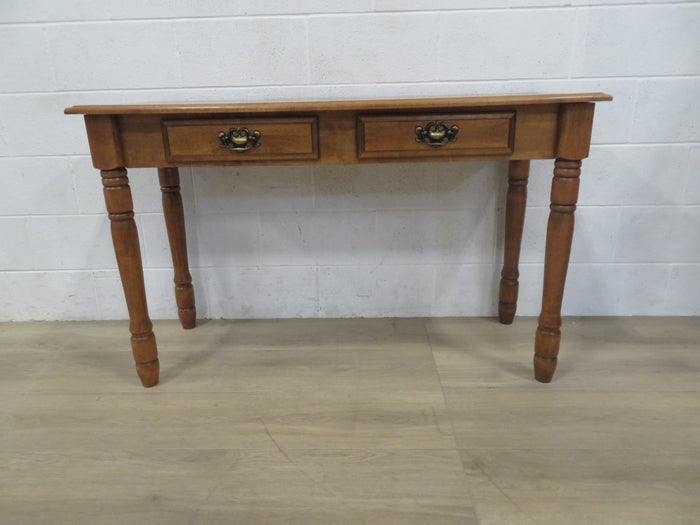 Solid Wood Console Table with Two Drawers