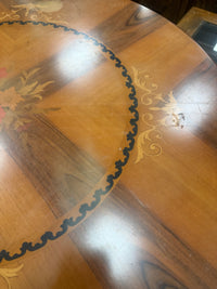 Vintage Round Wooden Pedestal Table