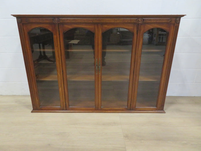 Vintage Solid Wood Cabinet with Glass Doors