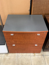 Warm Cherry Wood Lateral File Cabinet