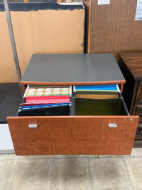 Warm Cherry Wood Lateral File Cabinet
