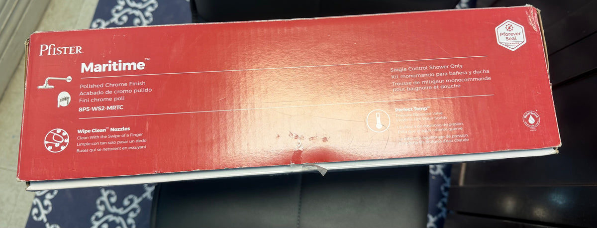 Maritime Single Handle Round Wall Mount 1-Spray Shower Faucet with Rain Shower