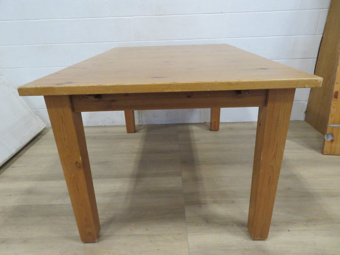 Solid Pine Dining Table with Single Leaf