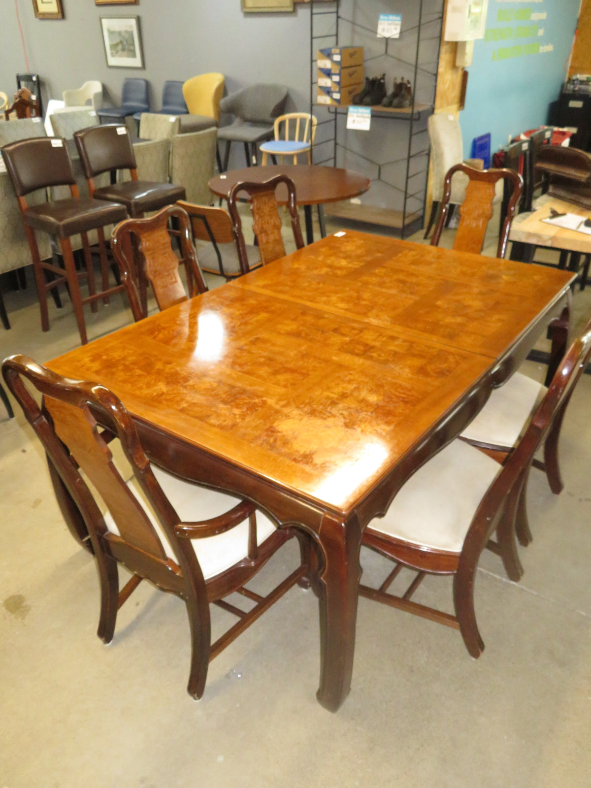 70"W 9 Pcs Dining Set