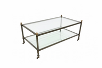 Vintage Two-Tier Brass Coffee Table