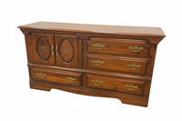 Dark Caramel Brown 4-Drawer Dresser