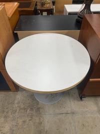 White Round Accent Table