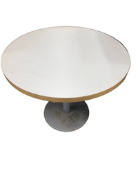 White Round Accent Table