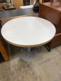 White Round Accent Table