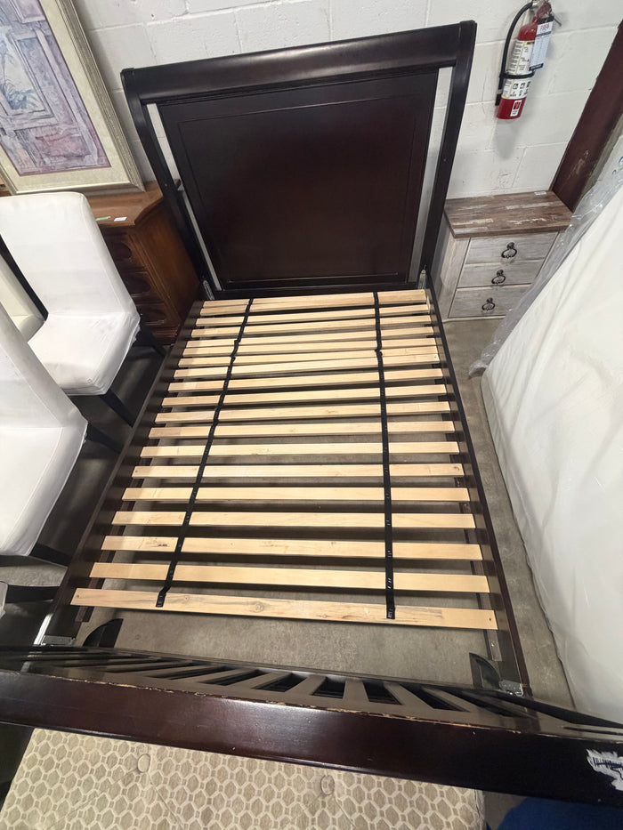 Double Bed Frame with Wooden Slats