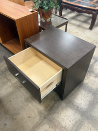 Contemporary Brown Wooden Nightstand