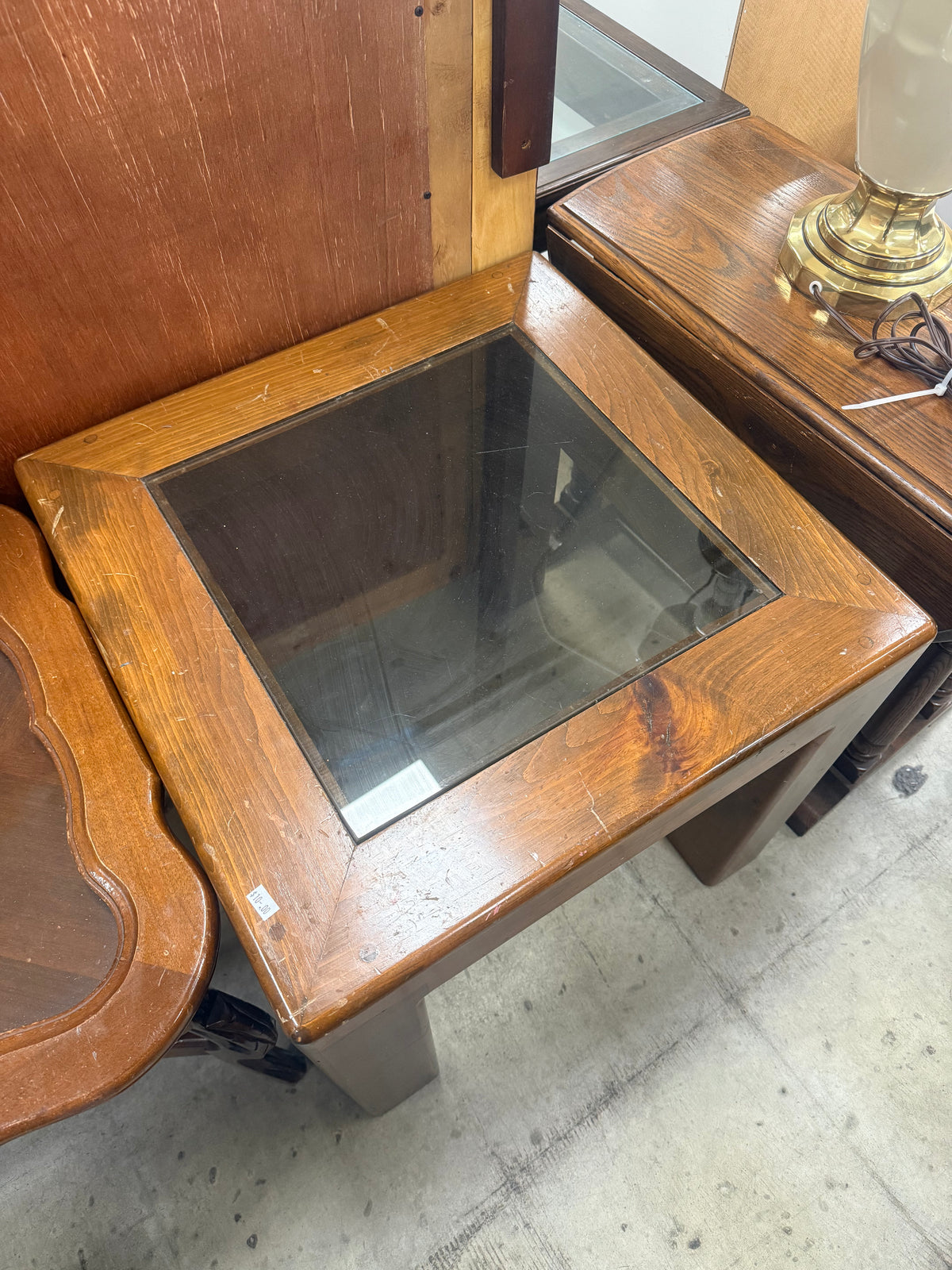 Square Vintage End Table