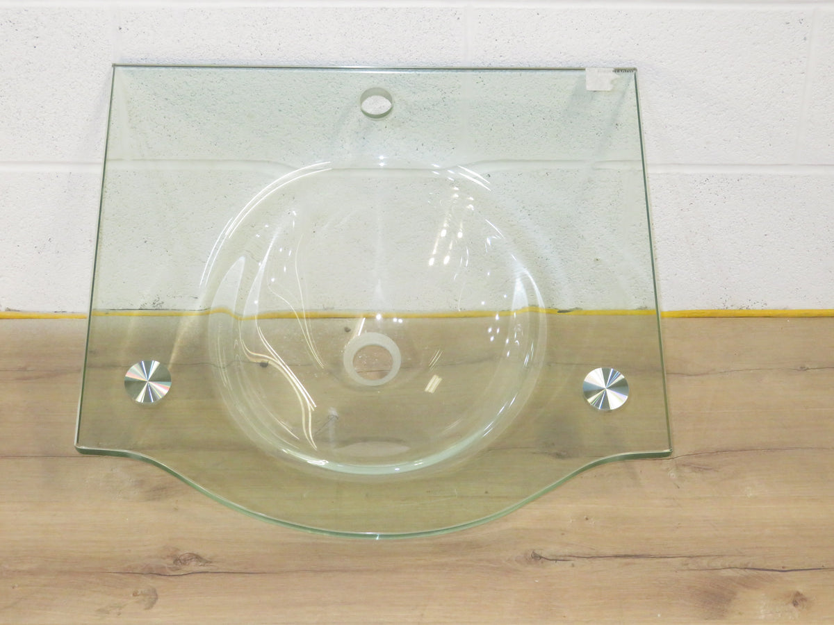 24"W Tempered Glass Sink