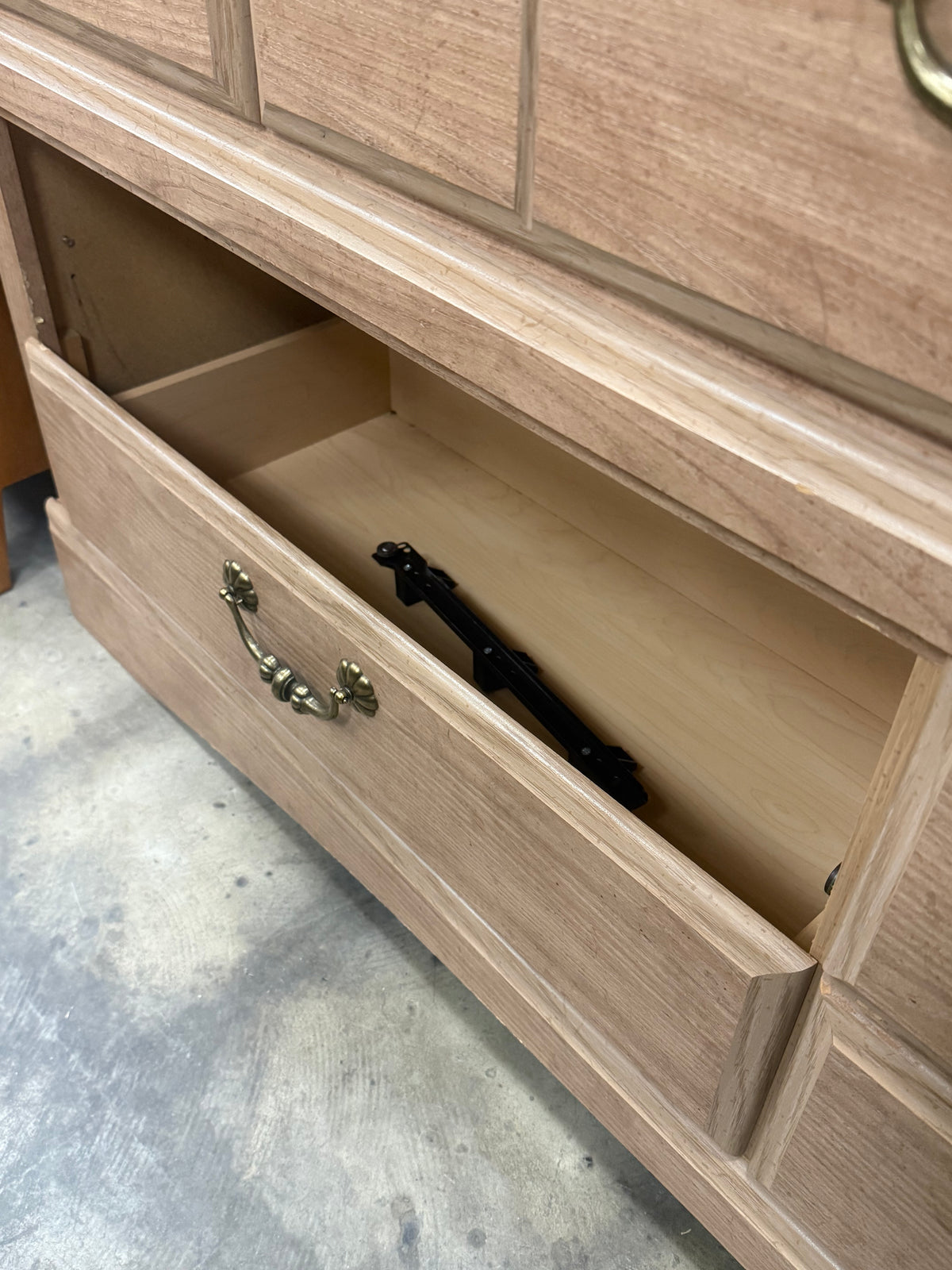 Light Ash and Faux Marble Top Dresser