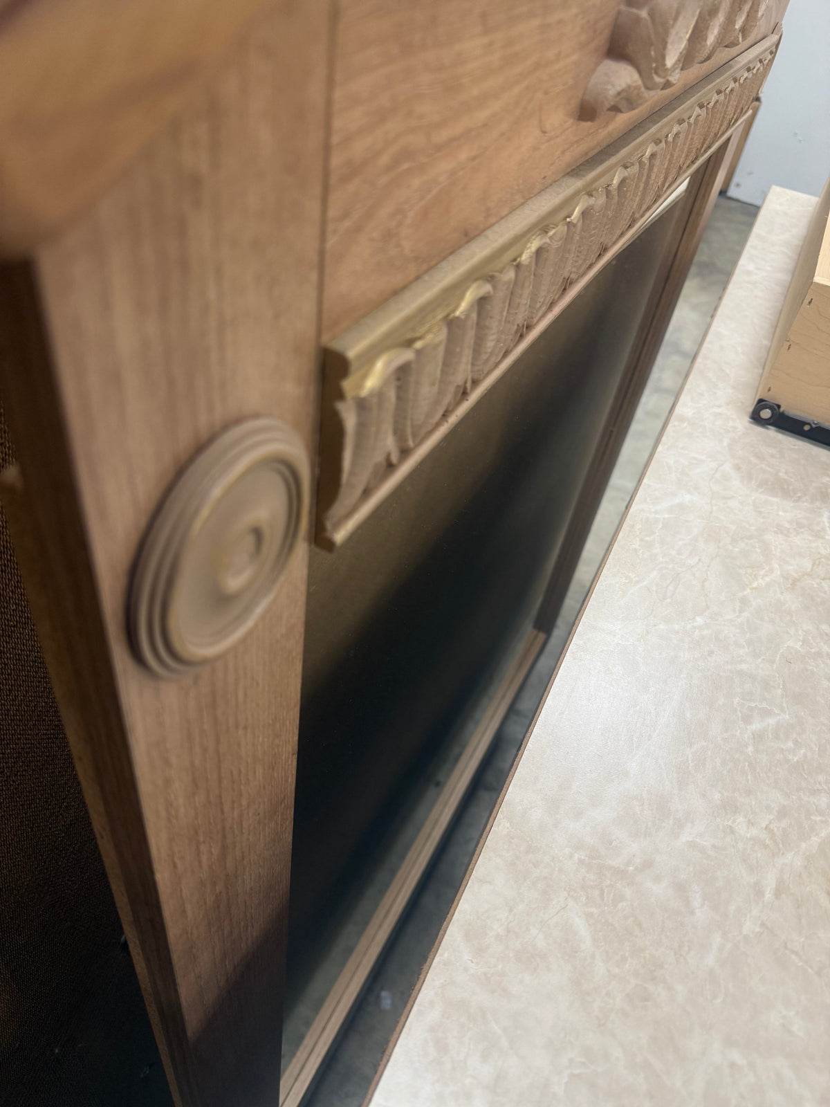 Light Ash and Faux Marble Top Dresser