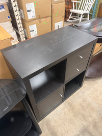 Black-Brown Cube Shelving Unit