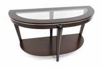 Dark Wood Half-Moon Console Table