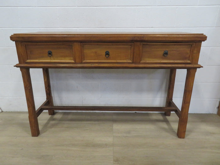 Solid Wood Console Table with Three Drawers