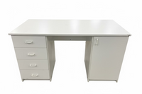 White Multi-Storage Computer Desk