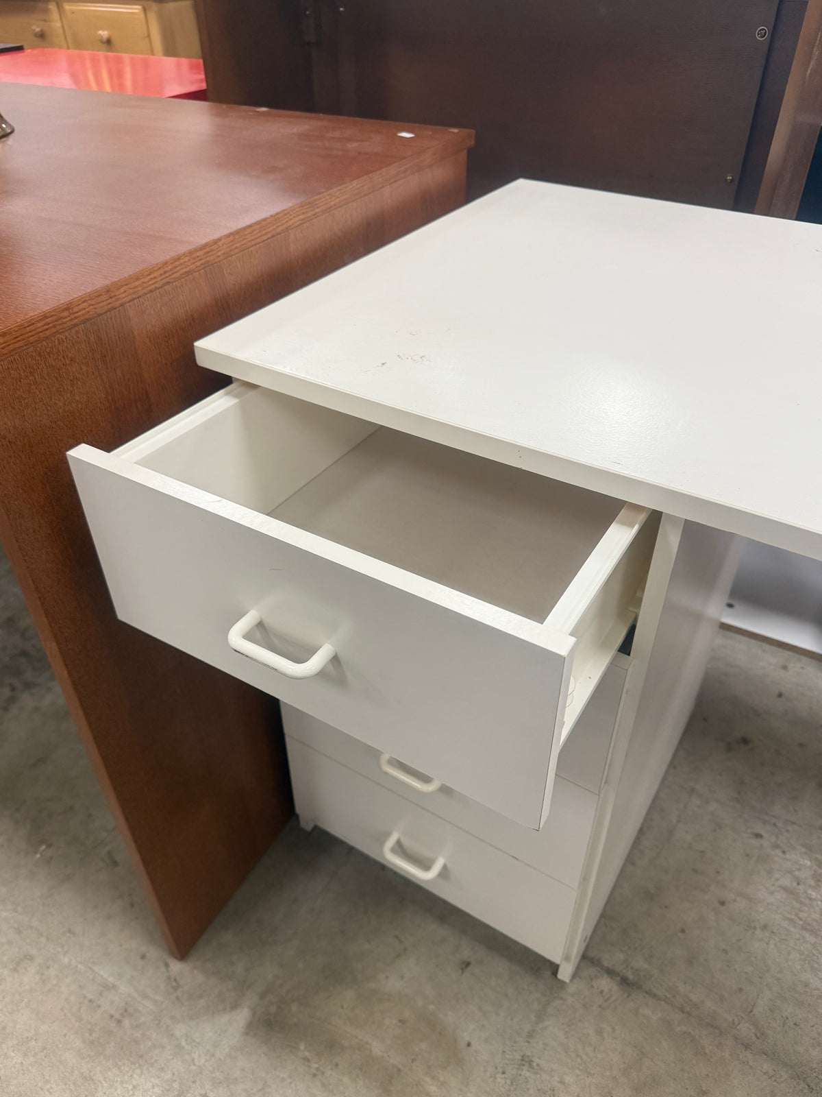 White Multi-Storage Computer Desk
