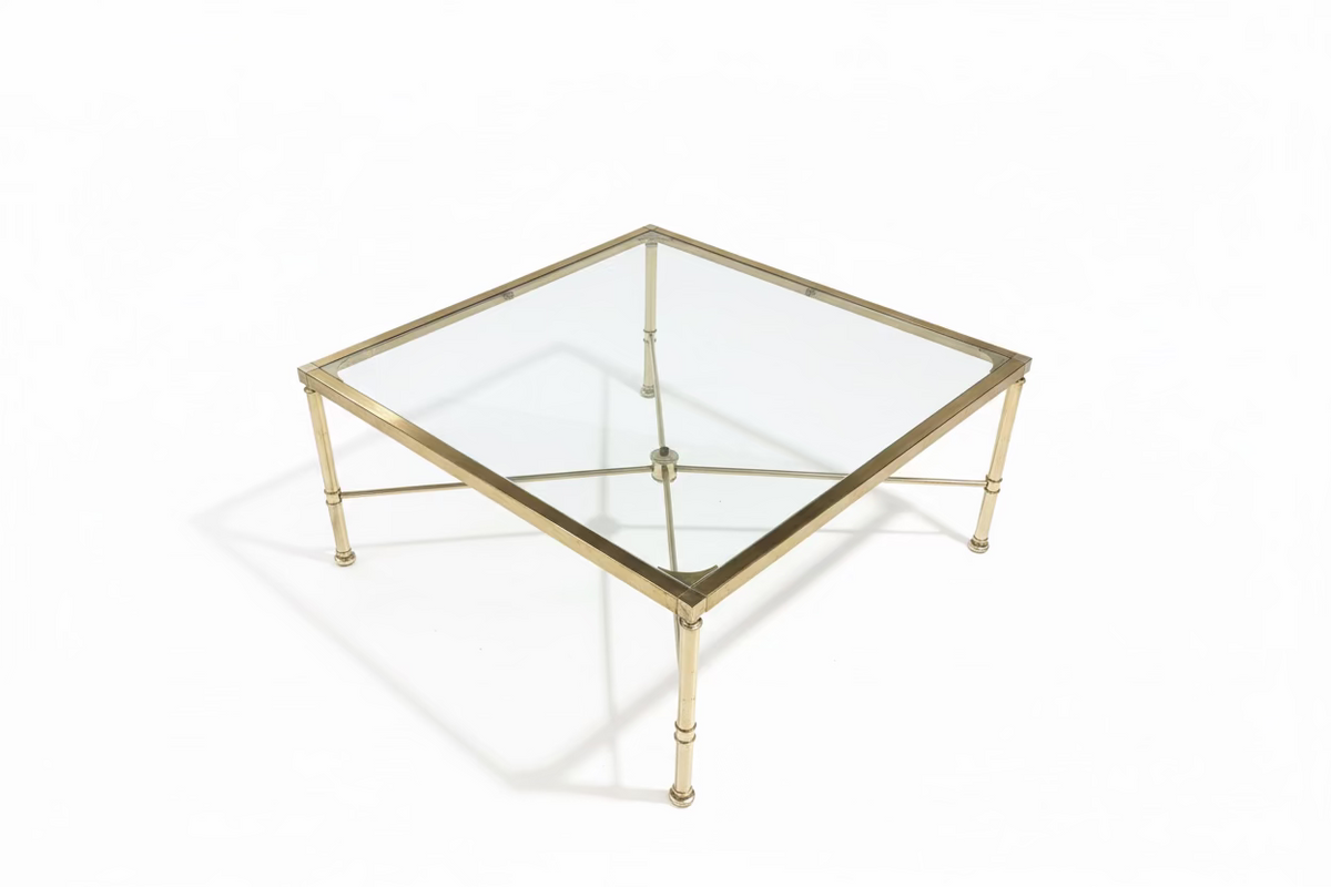 Vintage Square Glass Coffee Table
