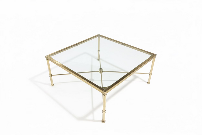 Vintage Square Glass Coffee Table