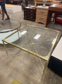 Vintage Square Glass Coffee Table