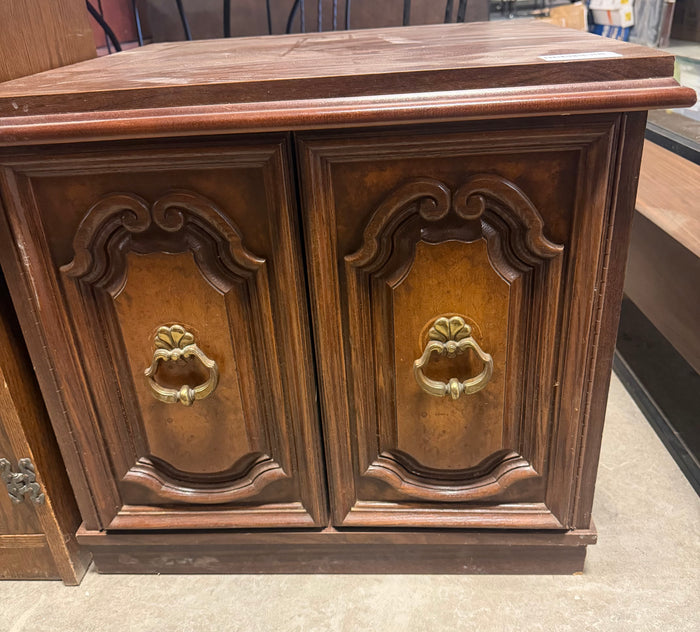 Vintage Wooden Table with Ornate Carved Details