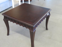 28"W square wooden table