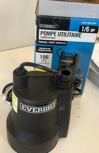 1/12 HP Portable Submersible Utility Pump