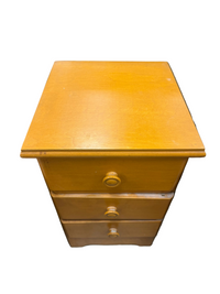 Light Honey Brown 3-Drawer Nightstand