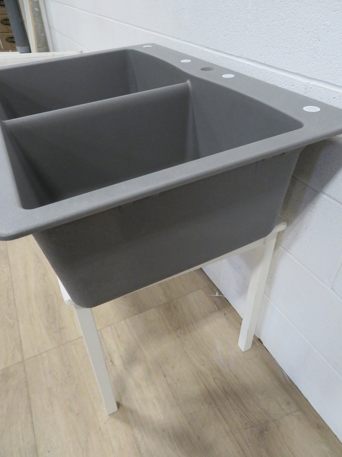 33" Drop-in Double Kitchen Sink in Gray