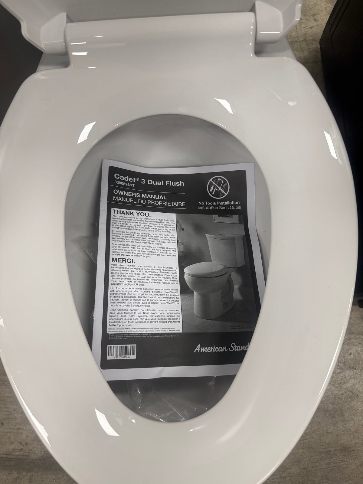 White American Standard Toilet - Cadet 3 Dual Flush