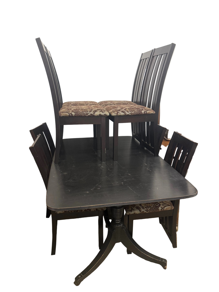 Dark Brown Rectangular Dining Set