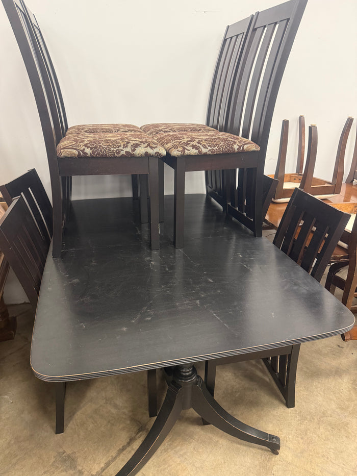 Dark Brown Rectangular Dining Set