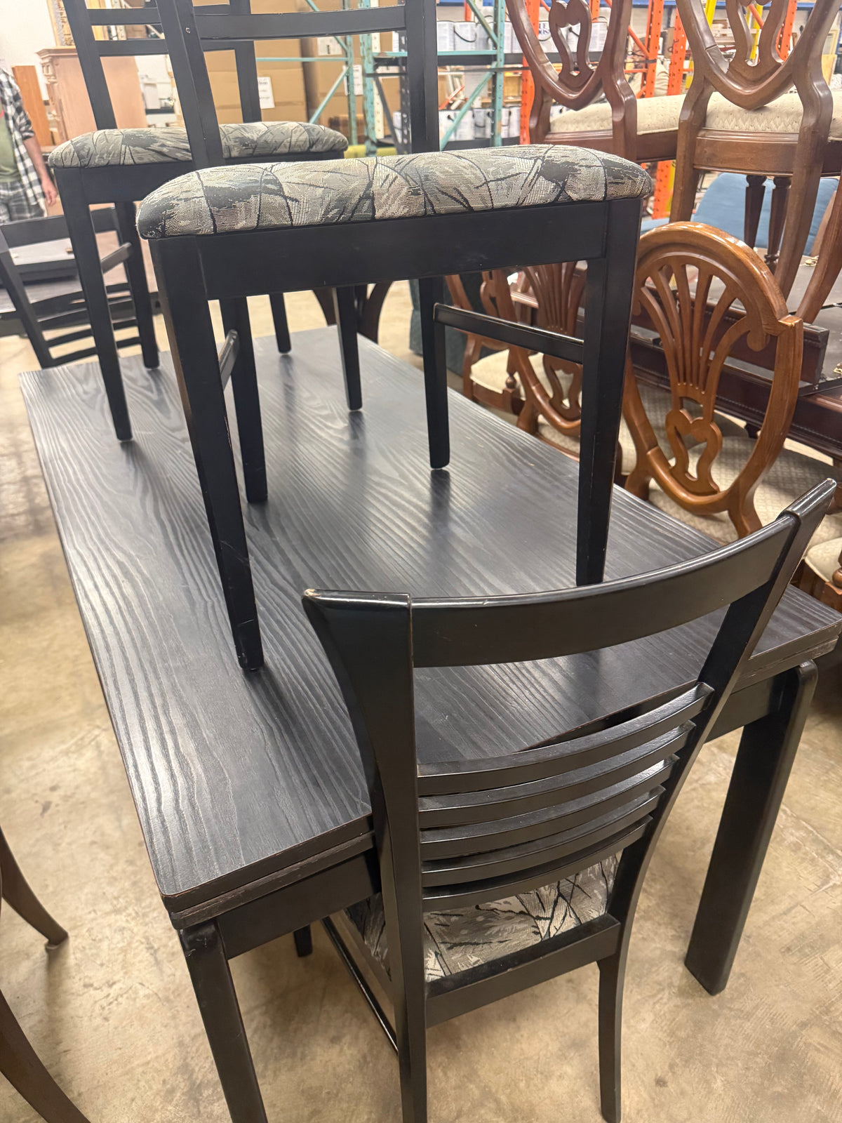Black Rectangular Dining Set