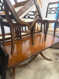 Caramel Brown Wood Dining Set