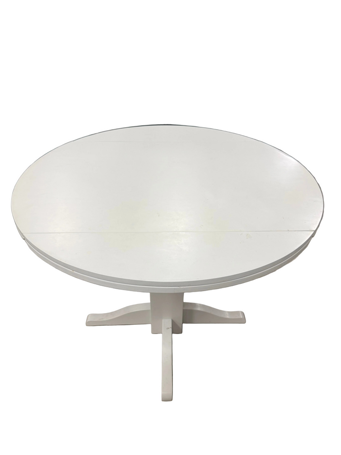 Small White Round Extendable Dining Table