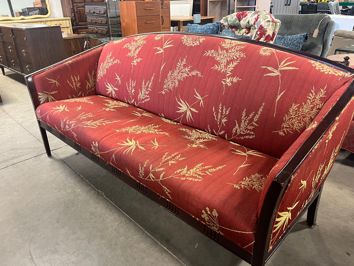 Red Three-Seater Sofa