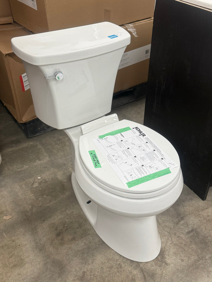 White Kohler 2-Piece Elongated Toilet