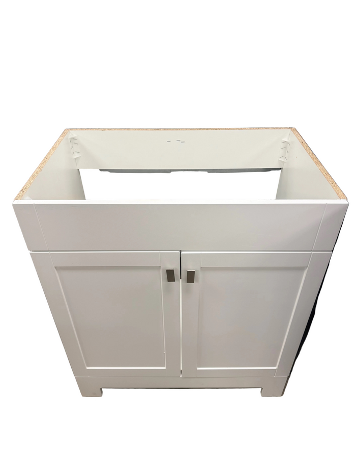 White Shaker Style Two Door Bathroom Vanity